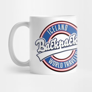 Iceland backpacker world traveler Mug